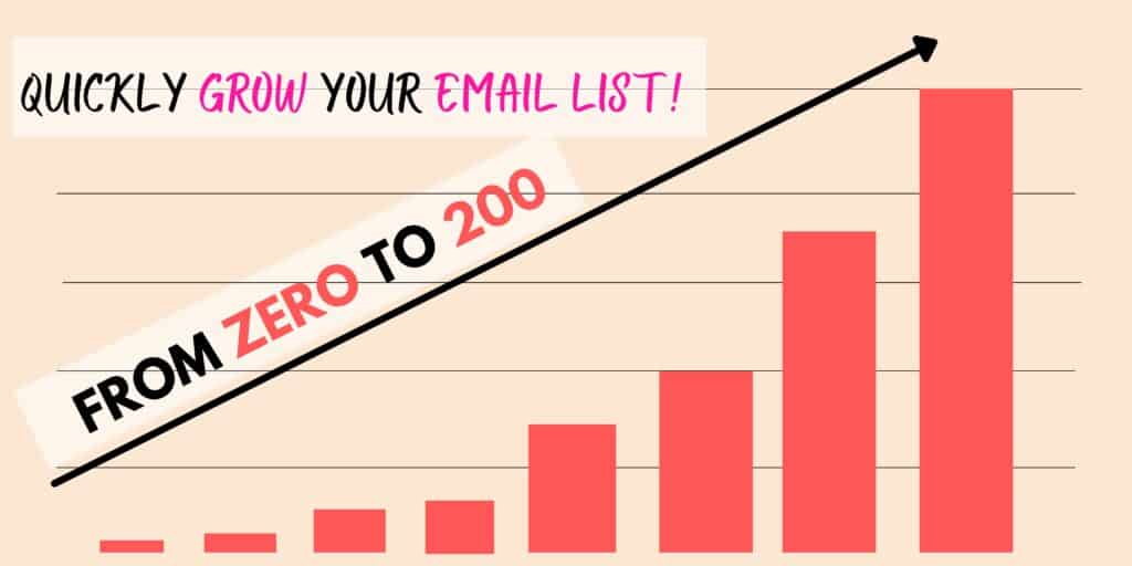 Grew My Email List From 0 to 200 As A New blogger 