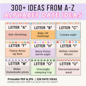 Alphabet Date Ideas: Finding Love One Letter At A Time - She Be Thriving