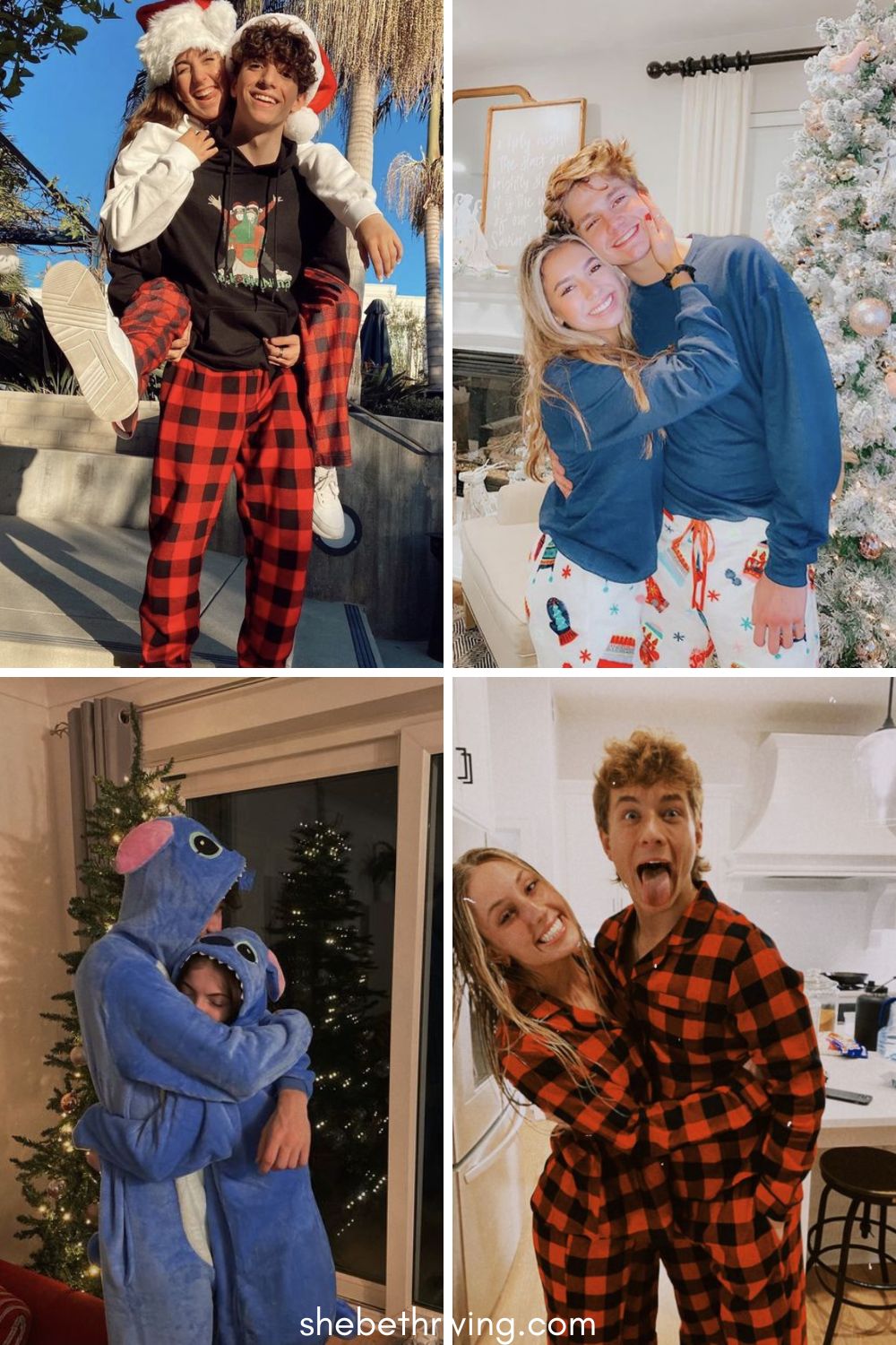 couple matching pajamas