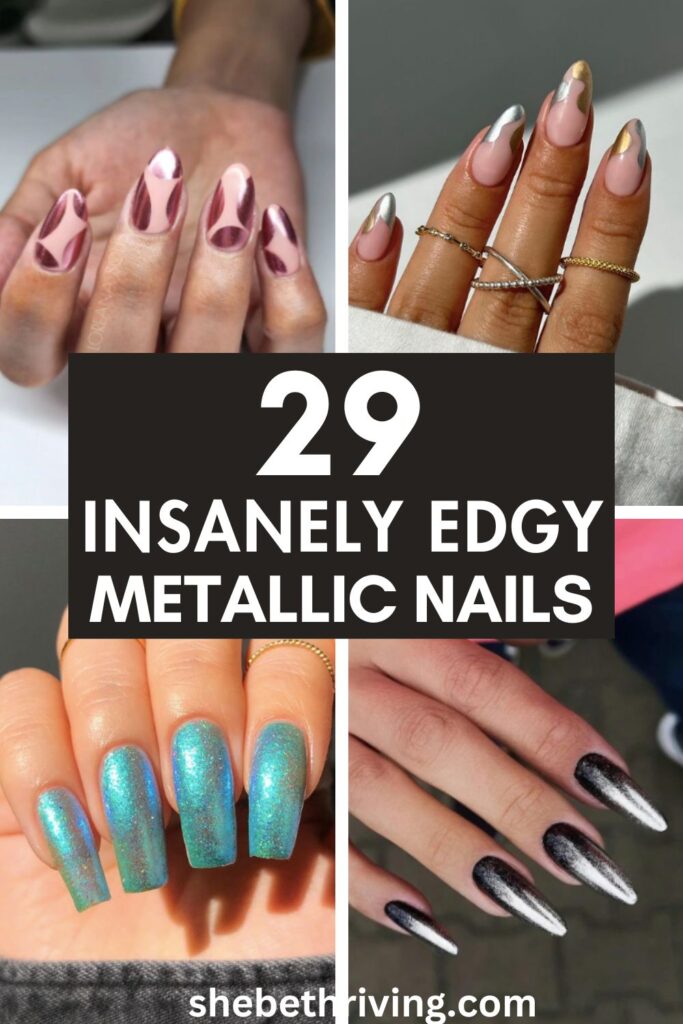 metallic nail art ideas