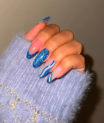 blue nail designs