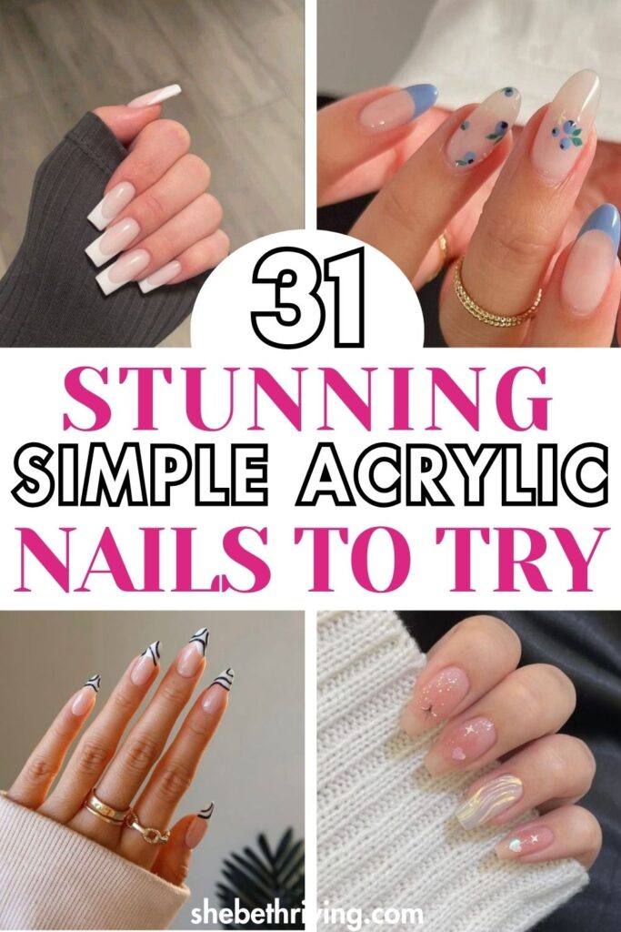 simple acrylic nail ideas