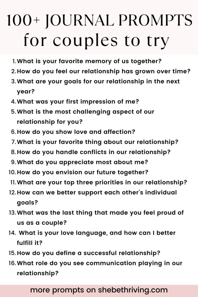 couples journal prompts